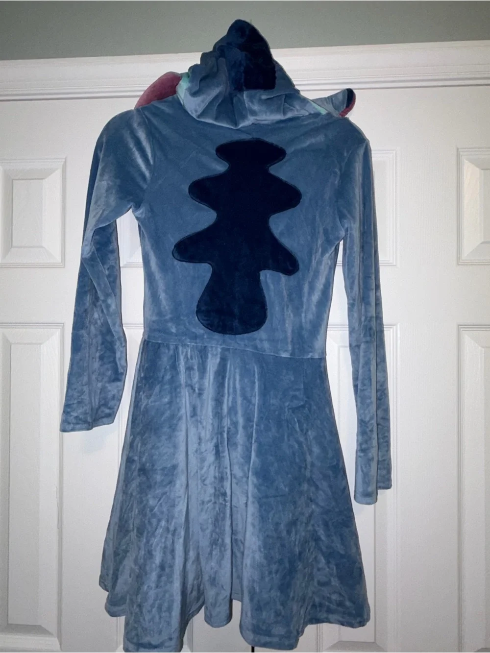 Disney Stitch Girls' Blue Hooded Dress Costume girl XL